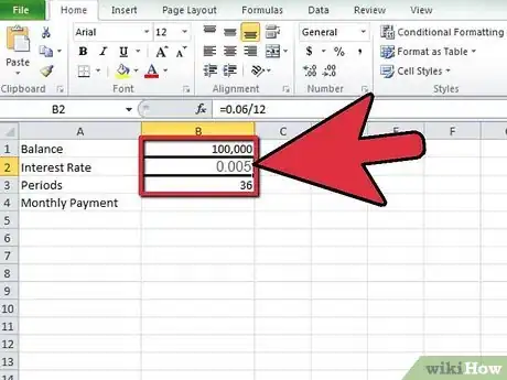 Imagen titulada Calculate a Monthly Payment in Excel Step 4