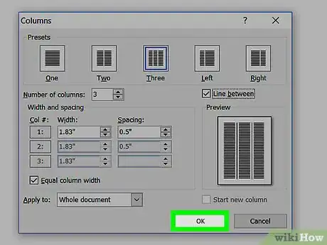 Imagen titulada Add Columns in Microsoft Word Step 15