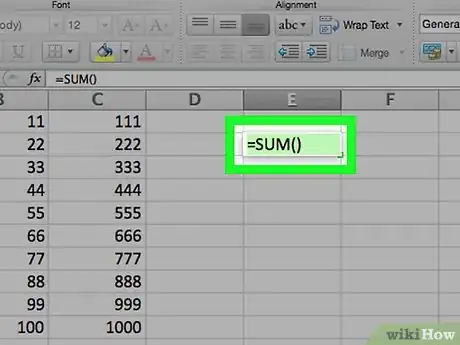 Imagen titulada Add Two Cells Already Containing Sum of Other Formulas Step 4