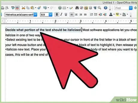 Imagen titulada Italicize Step 1