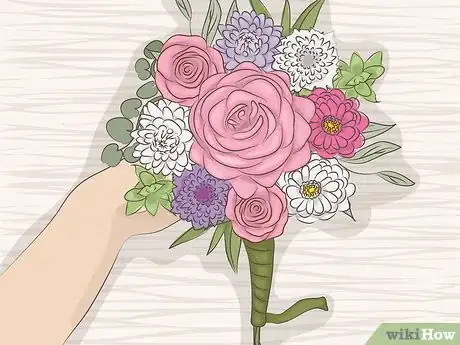 Imagen titulada Make a Bridal Bouquet With Artificial Flowers Step 10