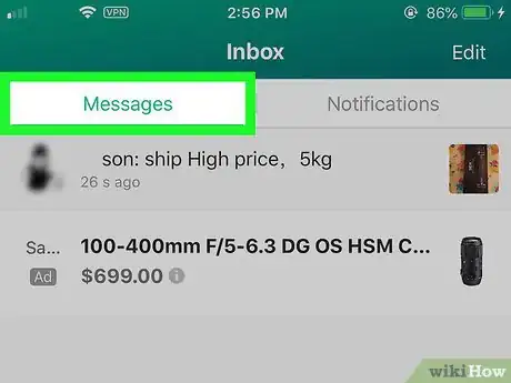 Imagen titulada Delete Messages on OfferUp on iPhone or iPad Step 3