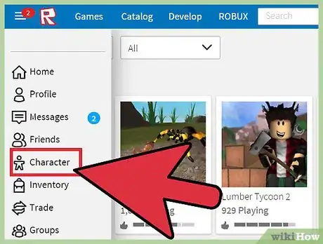 Imagen titulada Customize Your Character on Roblox Step 2