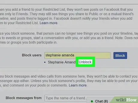 Imagen titulada Unblock Someone on Facebook Step 12