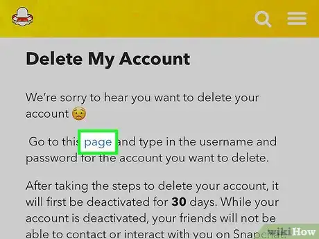 Imagen titulada Delete a Snapchat Account Step 8