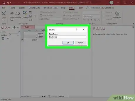 Imagen titulada Make a Database Using MS Access Step 6