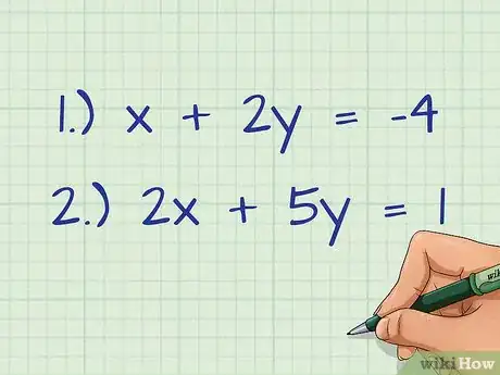 Imagen titulada Solve Simultaneous Equations Using Substitution Method Step 1