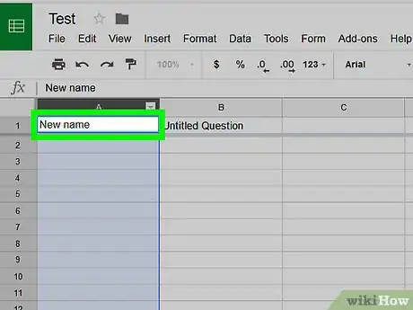 Imagen titulada Rename Columns on Google Sheets on PC or Mac Step 12