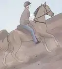 mantener el equilibrio al montar a caballo