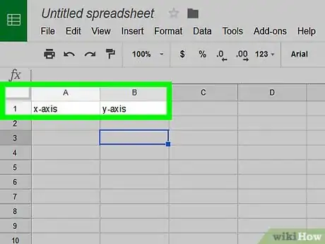 Imagen titulada Create a Graph in Google Sheets Step 3