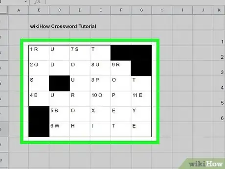 Imagen titulada Make a Crossword Puzzle on Google Docs Step 11