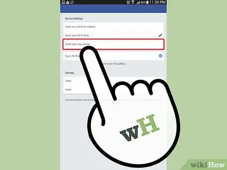 Imagen titulada Sync Photos from Your Mobile to Facebook Step 10