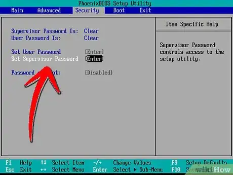 Imagen titulada Set a BIOS Password on Your Laptop Step 2Bullet1