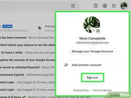 Imagen titulada Log Out of Gmail Step 3