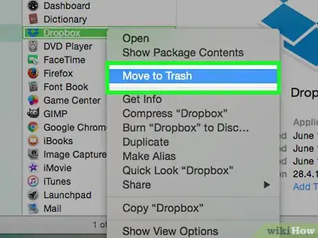 Imagen titulada Uninstall Dropbox from a Mac Step 3