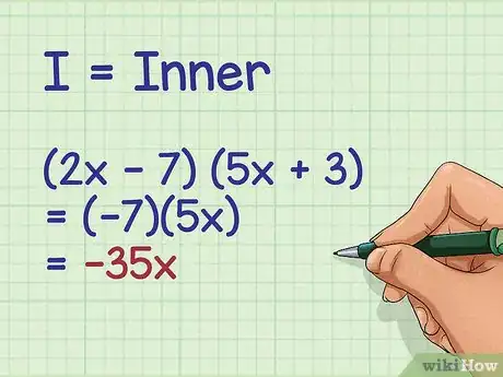 Imagen titulada Multiply Binomials Using the FOIL Method Step 6