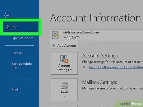 Imagen titulada Find the Smtp Server in Outlook 365 Step 2