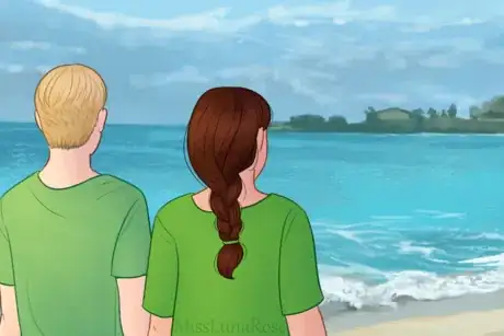 Imagen titulada Two People in T Shirts At Beach.png