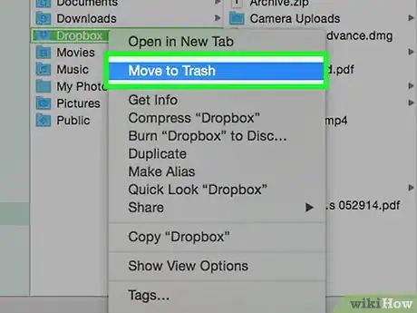 Imagen titulada Uninstall Dropbox from a Mac Step 4
