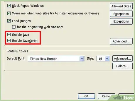 Imagen titulada Turn On Javascript in Mozilla Firefox Step 10