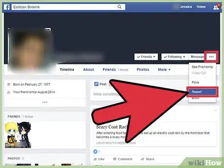 Imagen titulada Report Identity Theft on Facebook Step 2