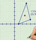 calcular el centro de gravedad de un triángulo