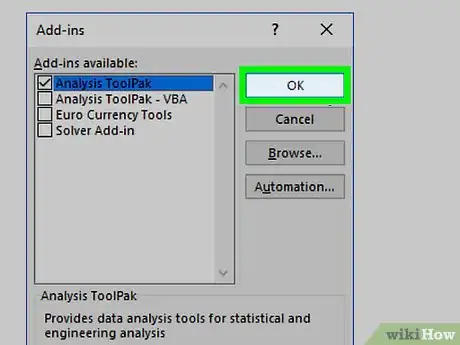 Imagen titulada Download Data Analysis for Excel on PC or Mac Step 8