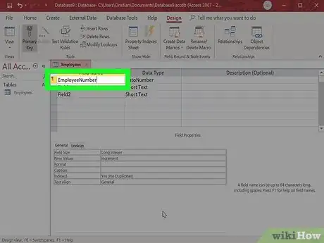 Imagen titulada Make a Database Using MS Access Step 8