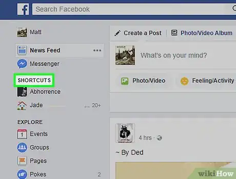 Imagen titulada Edit Your Facebook Shortcuts Step 3