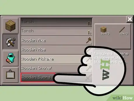 Imagen titulada Make a Sword in Minecraft Step 12