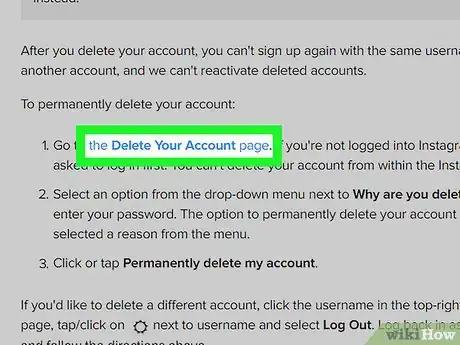 Imagen titulada Delete an Instagram Account Step 18