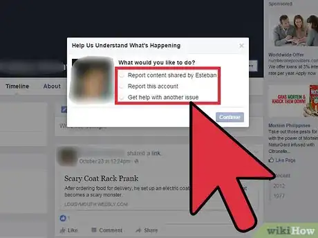 Imagen titulada Report Identity Theft on Facebook Step 3