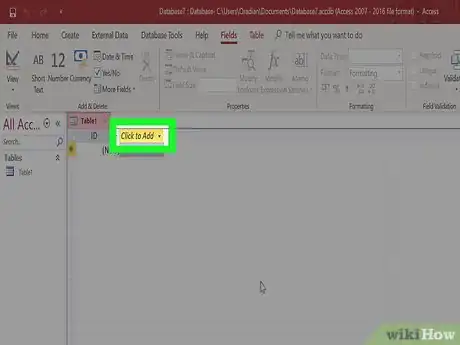 Imagen titulada Make a Database Using MS Access Step 3