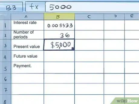 Imagen titulada Calculate Credit Card Payments in Excel Step 5