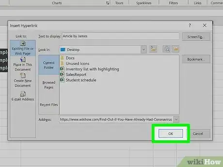 Imagen titulada Add Links in Excel Step 12