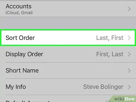 Imagen titulada Sort Your iPhone Contacts by First Name Step 3