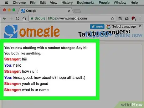 Imagen titulada Have an Actual Conversation on Omegle Step 6