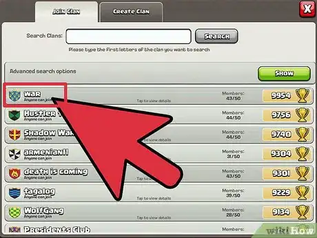 Imagen titulada Join a Clan in Clash of Clans Step 8