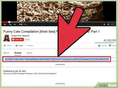 Imagen titulada Embed a YouTube Video Step 3