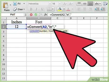 Imagen titulada Convert Measurements Easily in Microsoft Excel Step 7