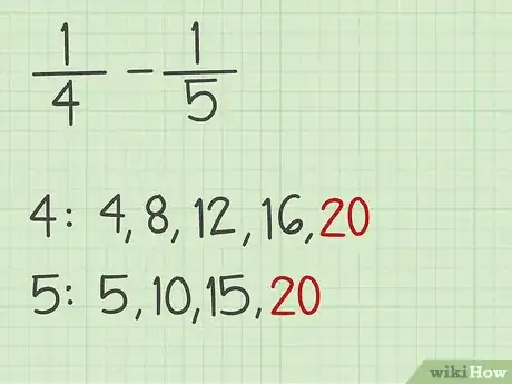 Imagen titulada Subtract Fractions Step 1