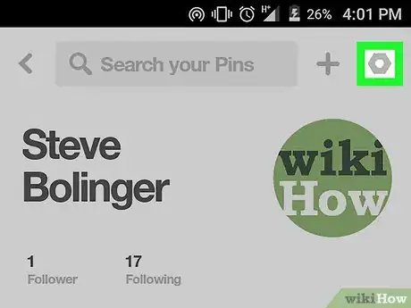 Imagen titulada Log Out of Pinterest on Android Step 3