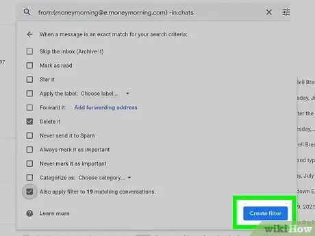 Imagen titulada Create a Filter in Gmail Step 5