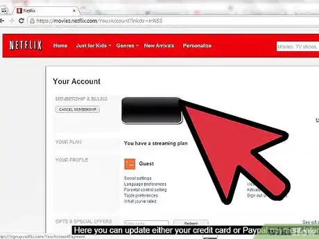 Imagen titulada Change Your Payment Information on Netflix Step 5