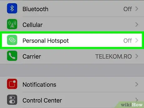 Imagen titulada Create a Personal Hotspot on an iPhone Step 2