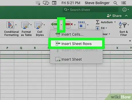 Imagen titulada Insert Rows in Excel Using a Shortcut on PC or Mac Step 11