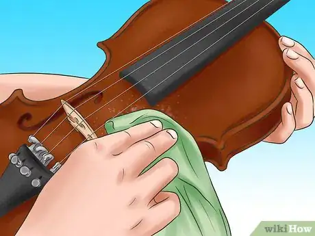 Imagen titulada Use New Rosin on a New Violin Bow Step 11