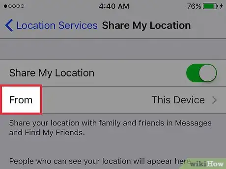 Imagen titulada Change the Devices Sharing Your Location on an iPhone Step 5