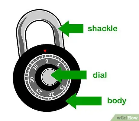 Imagen titulada Open Combination Locks Without a Code Step 1