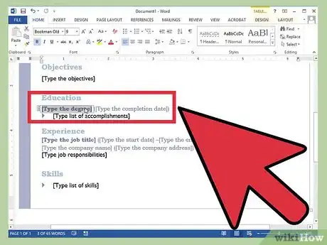 Imagen titulada Create a Resume in Microsoft Word Step 13